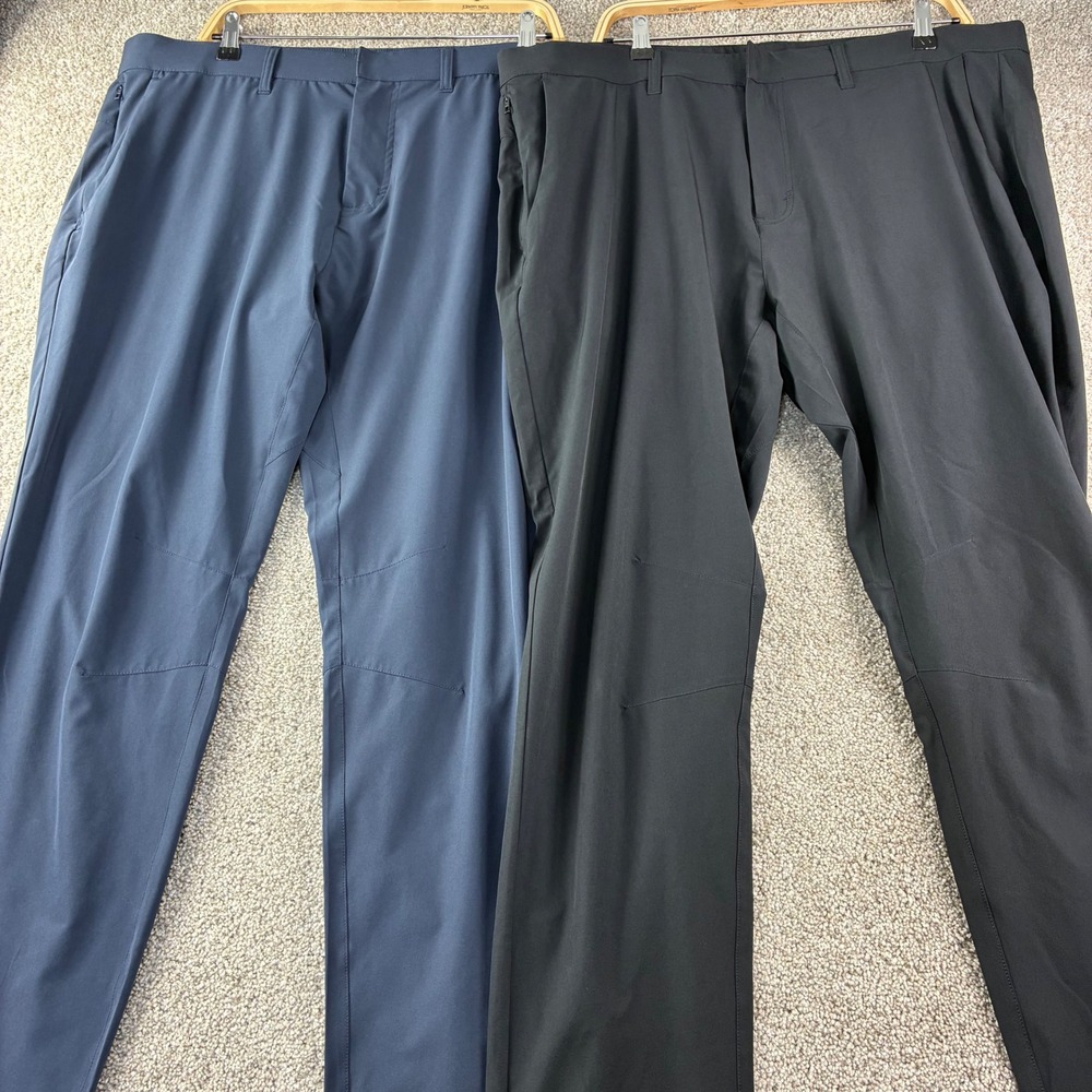 Fabletics The Don Trouser Pants Bundle Men 40x30 Navy Black Performance Golfcore